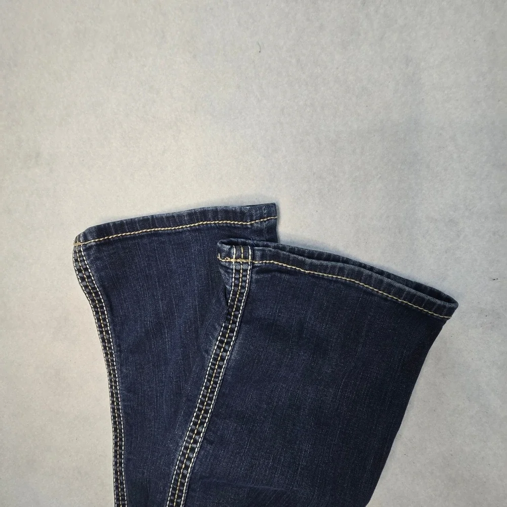 BKE Dakota Slim Straight Leg Jeans Dark Wash Denim Size 26L Hemmed 31 Inseam